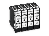 Pack 4N: 4 cartuchos (4 negro) en fila, compatibles Epson 405XL CartuchoYa