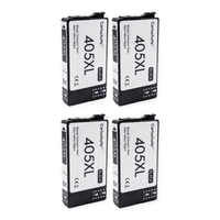 Pack 4N: 4 cartuchos (4 negro), vista frontal, compatibles Epson 405XL CartuchoYa