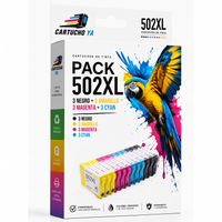 Caja CartuchoYa Epson 502XL, pack 3N+3C: 12 cartuchos (3 negro, 3 cian, 3 magenta, 3 amarillo)