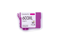 Pack 1 magenta: 1 cartucho magenta vistos desde arriba, compatibles Epson 603XL CartuchoYa