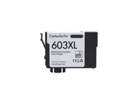 Pack 1 negro: 1 cartucho negro visto desde arriba, compatible Epson 603XL CartuchoYa