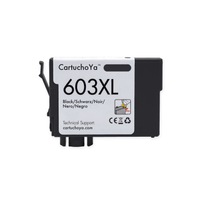 Pack 1 negro: 1 cartucho negro compatible Epson 603XL CartuchoYa