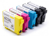 Pack 2N+1C: 5 cartuchos (2 negro, 1 cian, 1 magenta, 1 amarillo) compatibles Epson 603XL CartuchoYa