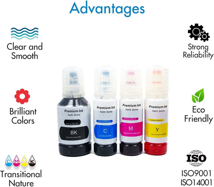 Botellas de tinta compatibles con Epson EcoTank 101, 102, 103 y 104