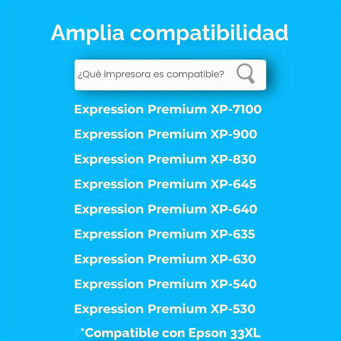 Cartuchos compatibles con Epson 33XL