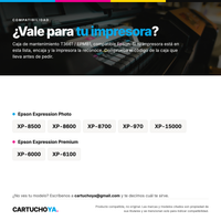 Impresoras compatibles con los cartuchos Caja de mantenimiento T3661 / EPMB1