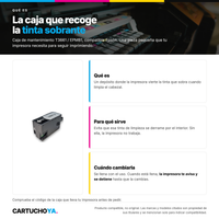 Infografía: qué es, para qué sirve y cuándo cambiar el caja de mantenimiento compatible Epson T3661 / EPMB1