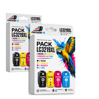 Dos cajas pack LC3219XL: 4 negro + 4 de cada color