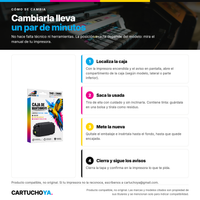 Infografía: cómo se cambia el caja de mantenimiento compatible Epson T04D1 / EWMB2