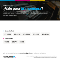 Impresoras compatibles con los cartuchos Caja de mantenimiento T04D1 / EWMB2