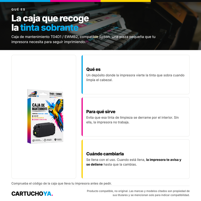 Caja de mantenimiento compatible Epson T04D1 / EWMB2