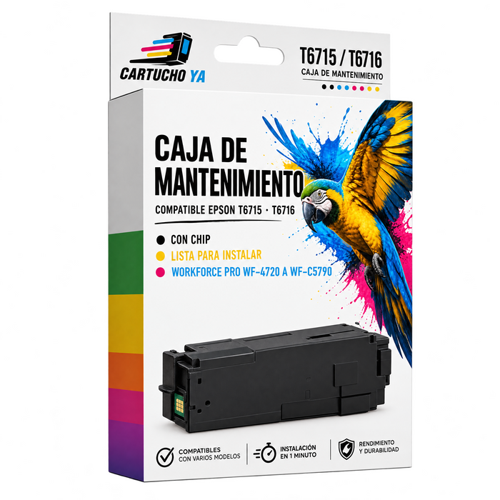 Caja de mantenimiento compatible Epson T6715 / T6716