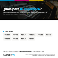 Impresoras compatibles con los cartuchos Canon 581XL