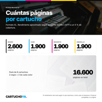 Cuántas páginas rinde cada cartucho Epson 35XL