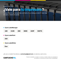 Rotuladoras Dymo compatibles con las cintas D1 de 12 mm