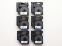Pack 6 cintas: 6 cintas D1 de 12 mm vistas desde arriba