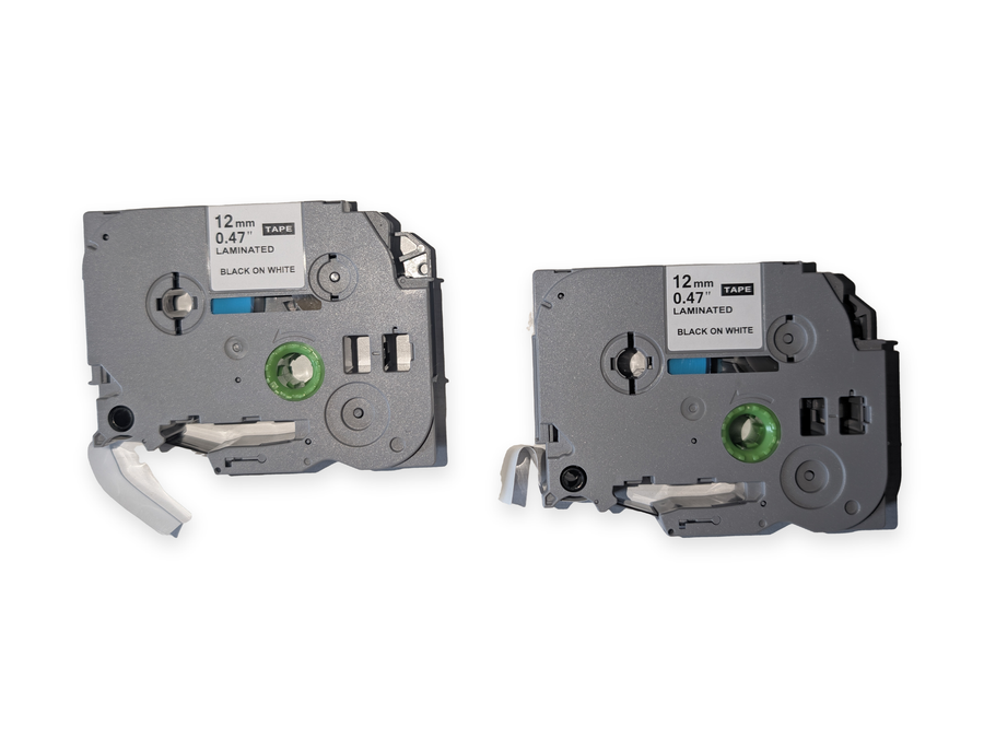 Pack 2 · Cintas rotuladora compatibles Brother P-touch, 12 mm