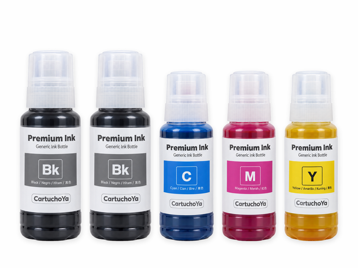 Botellas de tinta compatibles Epson EcoTank 101, 102, 103 y 104 (juego de 4 colores)