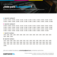 Impresoras compatibles con las botellas Epson EcoTank 101, 102, 103 y 104