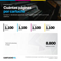 Páginas por cartucho según ISO/IEC 24711 (Epson 405XL)